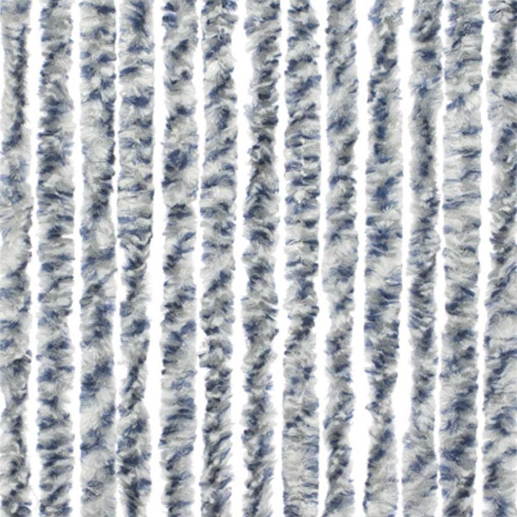 Chenille Rain gris/bleu 56x185cm