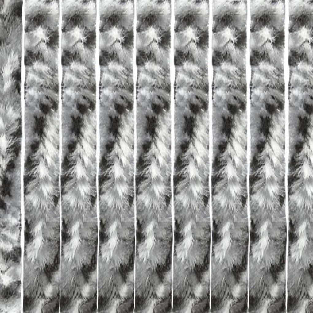 Chenille Rain gris/noir 56x185cm