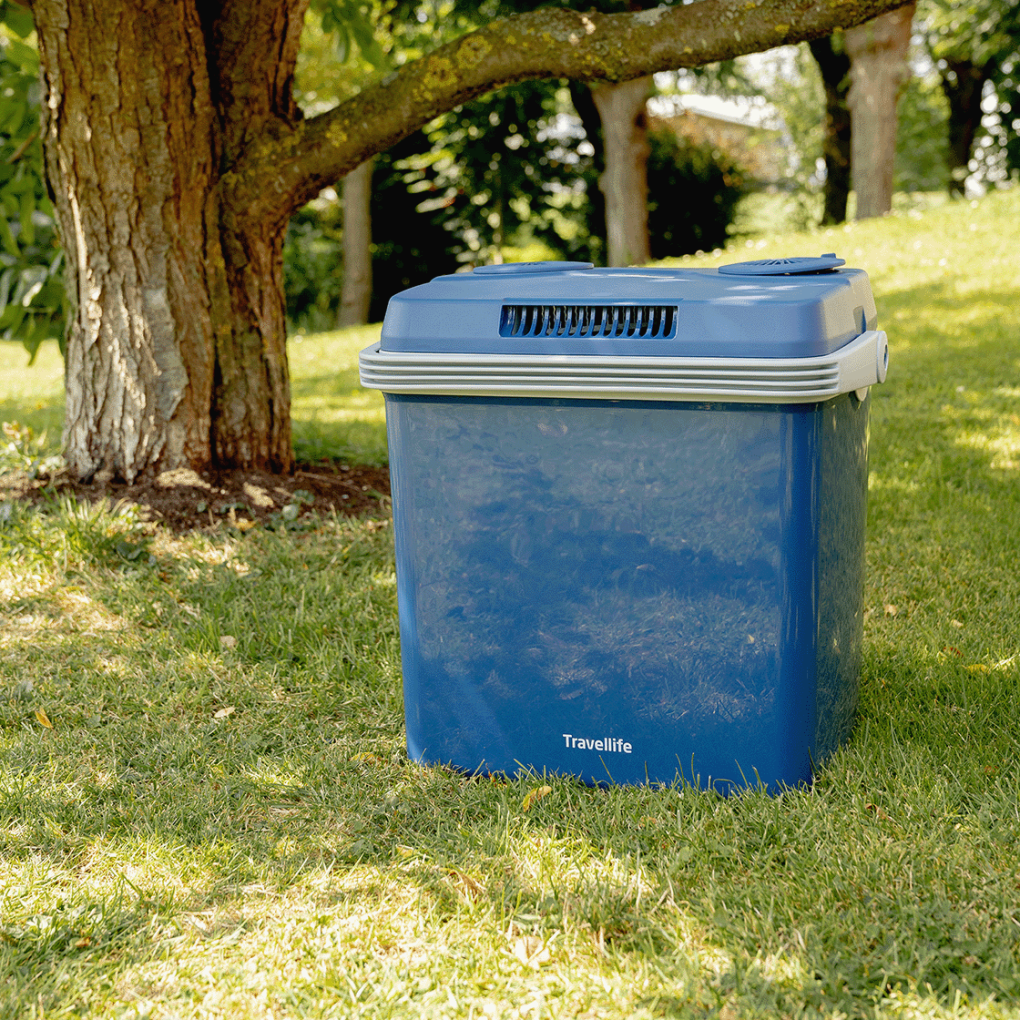 Thermo-elektrische koelbox TL26 blauw AC/DC 12V/230V