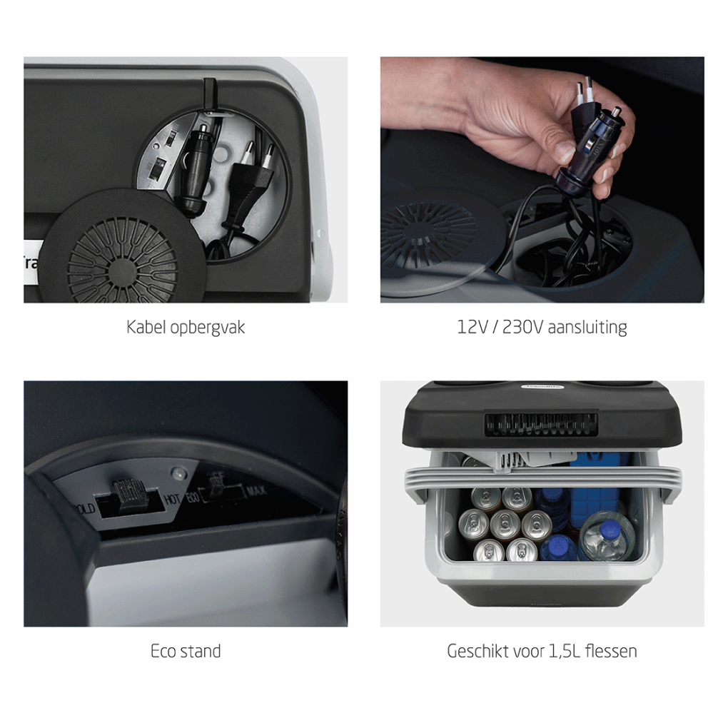 Thermo-electric cool box TL26 blue AC/DC 12V/230V