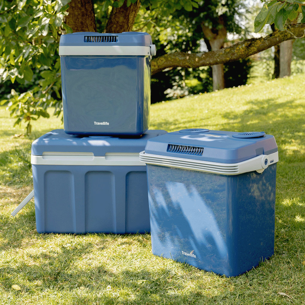 Thermo-electric cool box TL45 blue AC/DC 12V/230V