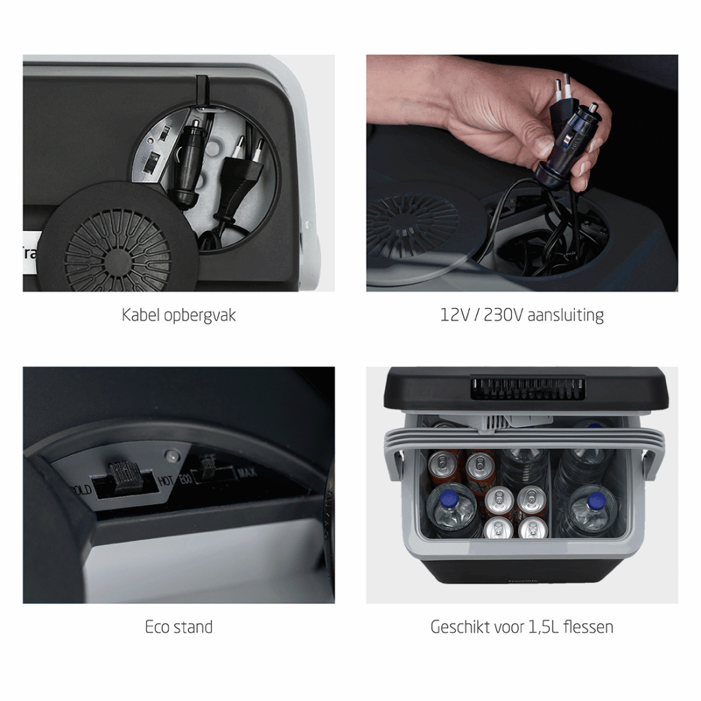 Thermo-electric cool box TL32 anthracite AC/DC 12V/230V