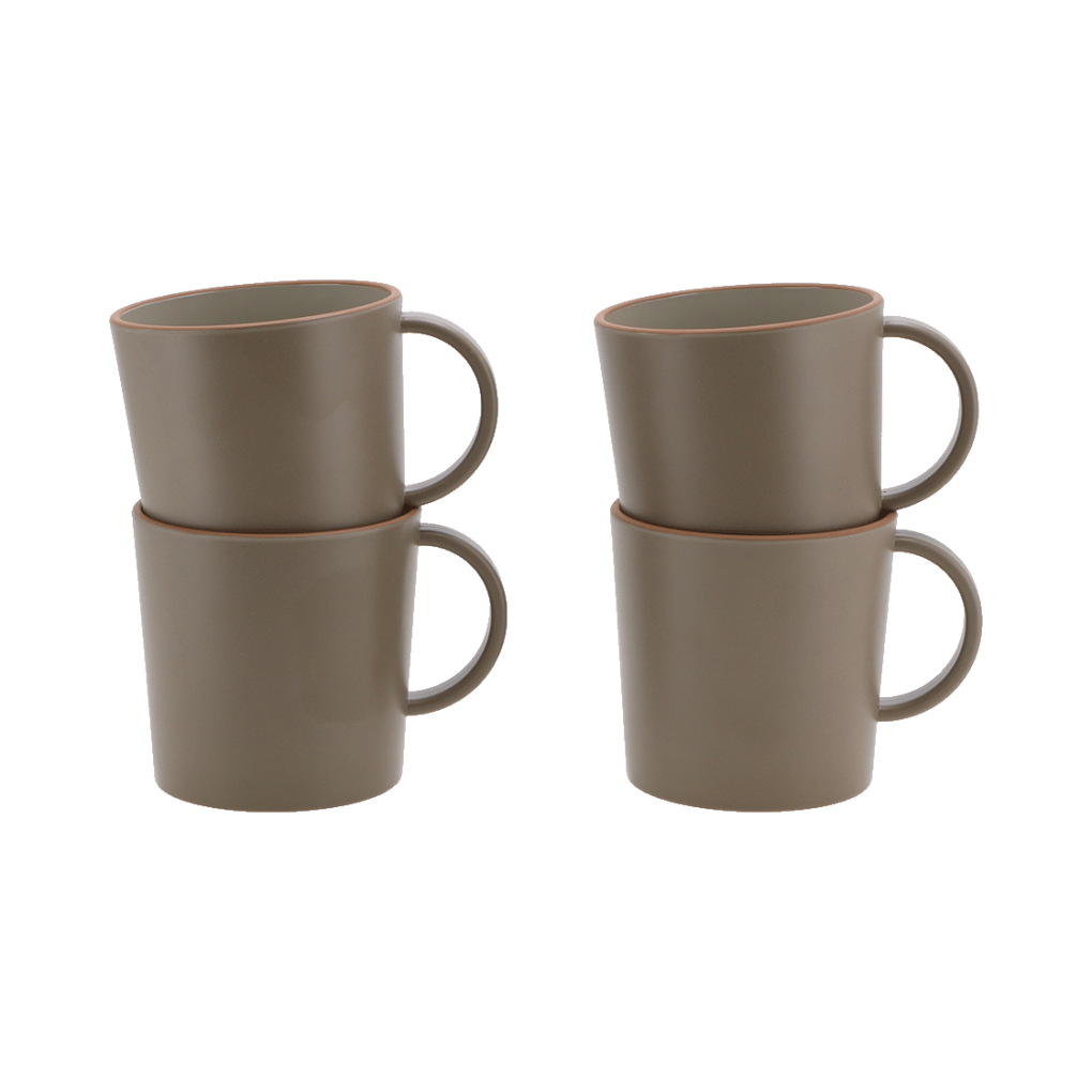 Avila Becher taupe brown 4 Stück