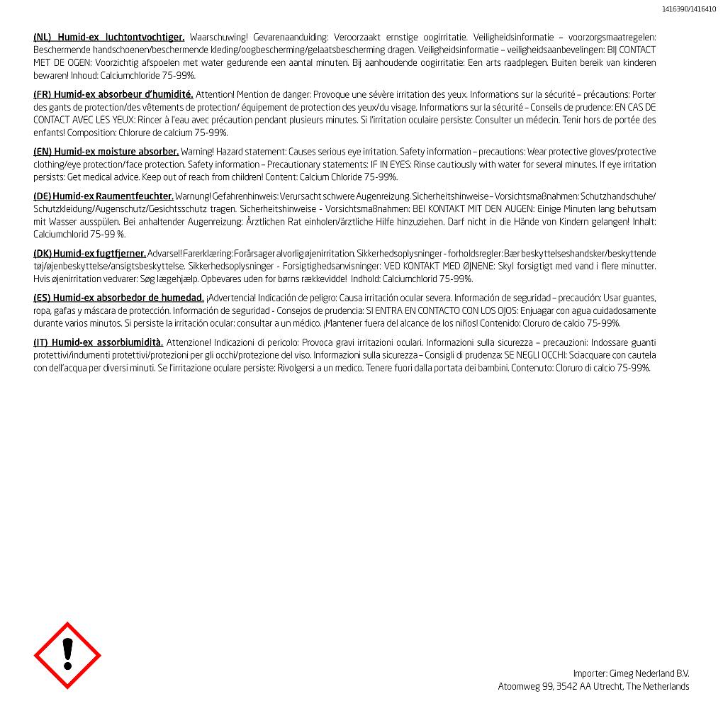 Humid-ex moisture absorber
