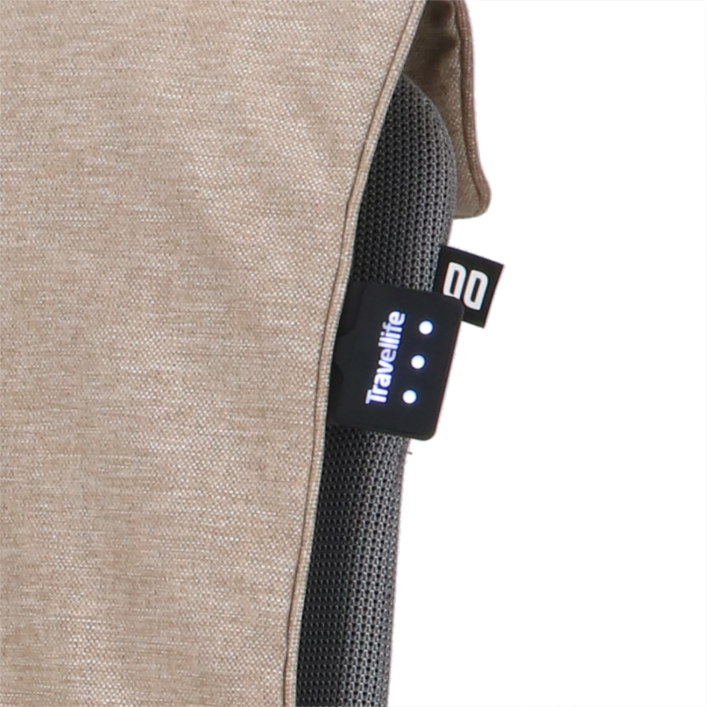 Beheiztes kissen taupe