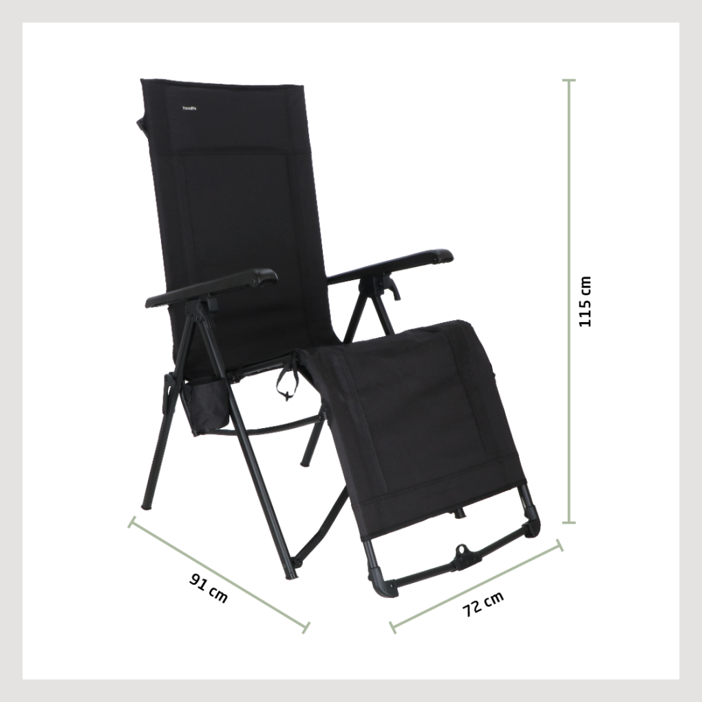 Festo chaise réglable relax pliable graphite black