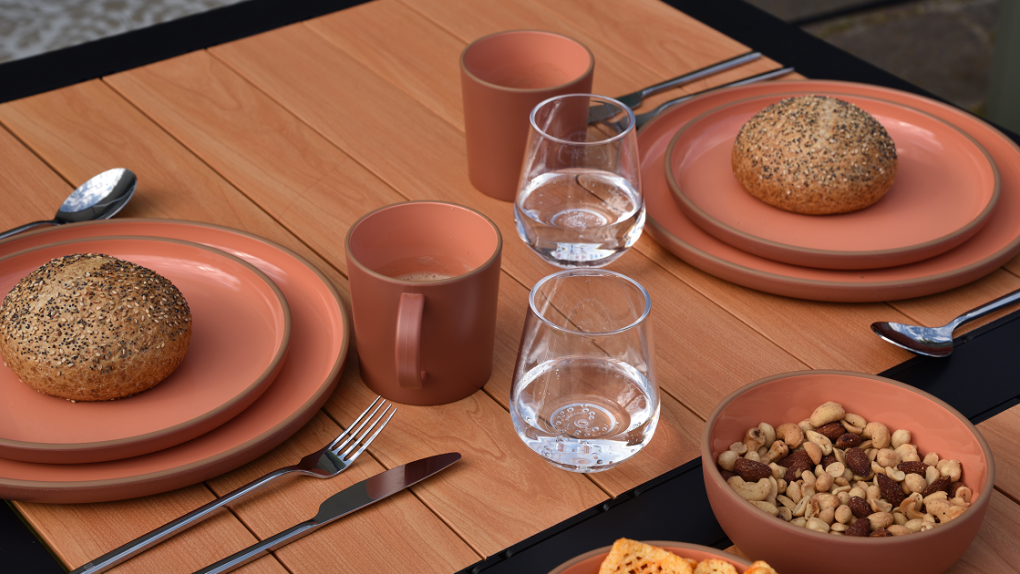Avila Geschirr-set terracotta red 12-teilig