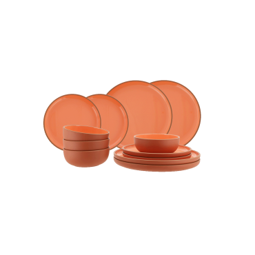 Avila Geschirr-set terracotta red 12-teilig