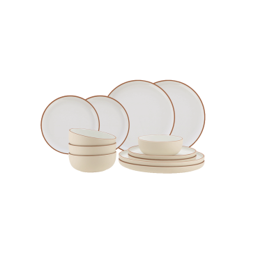 Avila Geschirr-set chalk white 12-teilig