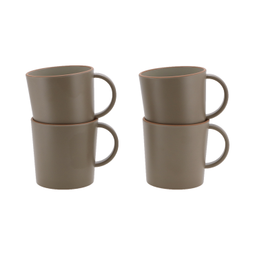 Avila Becher taupe brown 4 Stück