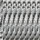 Chenille Rain gris/noir 56x185cm