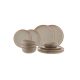 Avila Geschirr-set taupe brown 12-teilig