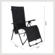 Festo chaise réglable relax pliable graphite black