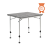 Sorrento tafel uitschuifbaar dark grey 80/110/140cm