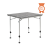 Sorrento tafel uitschuifbaar dark grey 100/140/180cm