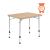 Sorrento tafel uitschuifbaar brown 80/110/140cm
