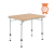 Sorrento tafel uitschuifbaar brown 100/140/180cm